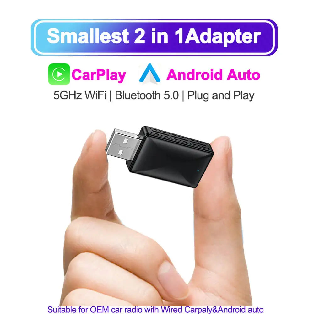 Adaptador Carplay / Android Auto Wireless (Sem fio) - Estilo Pen Drive