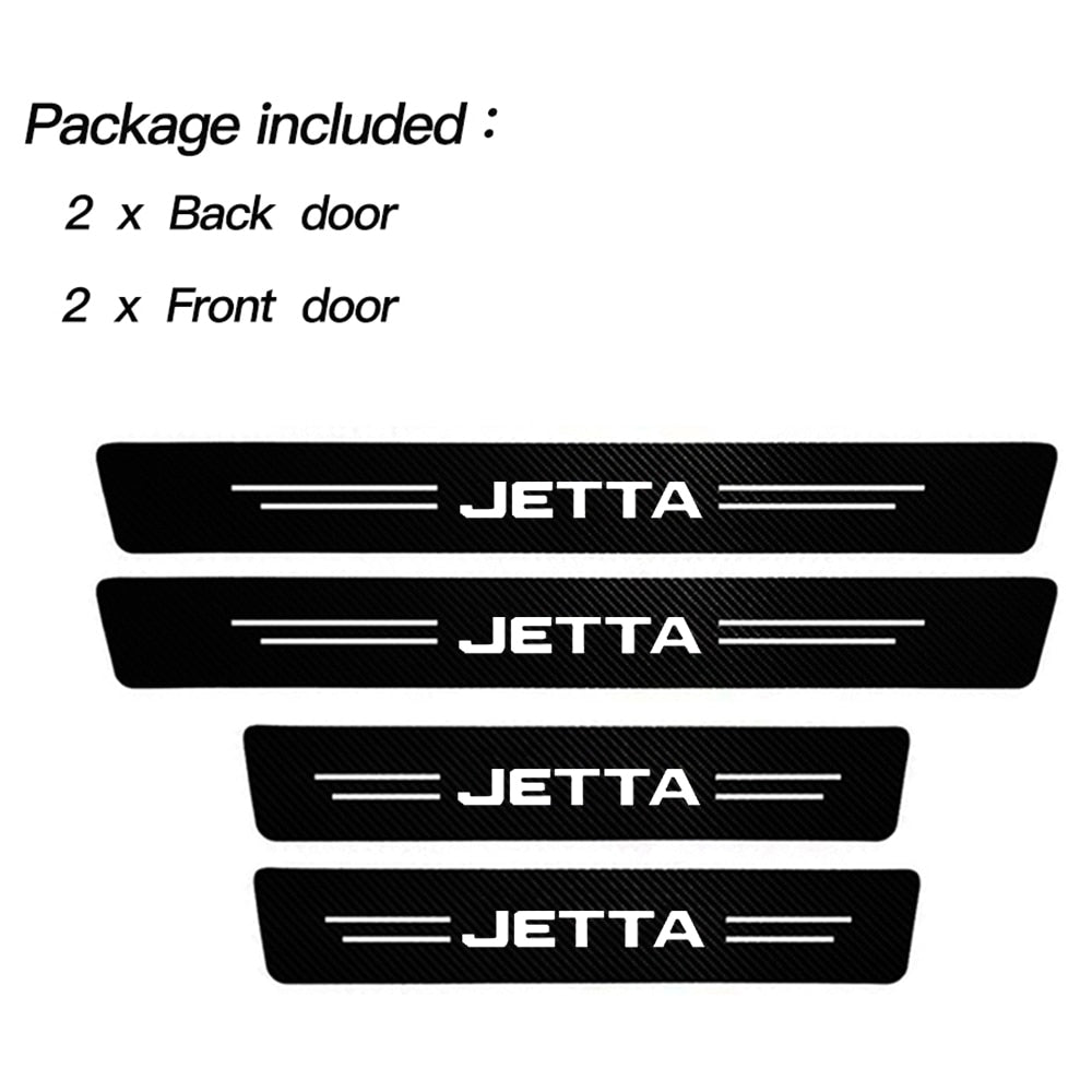 Soleira adesiva fibra Carbono p/ Jetta Mk5 / Mk6 / Mk7